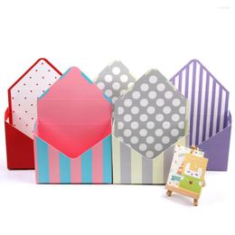 Gift Wrap Romantic Box Paper Envelope Flower Stripe Bouquet Packing Holder Florist Organizador