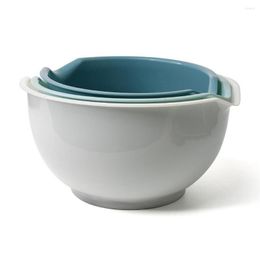 Bowls 3 Pieces Stackable Set Multi-purpose Kitchen Utensils Container