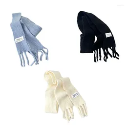 Scarves Knit Windproof Scarf For Women Winter Thin Female Camping Shopping Teenagers Long Decorative