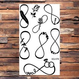 Tattoos Coloured Drawing Stickers Infinity Dog Paws Temporary Tattoos For Adults Children Realistic Lips Angel Wings ECG Fake Tattoo Sticker Arm Neck Tatoos DIYL231