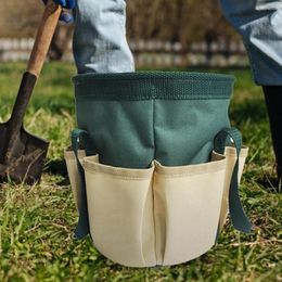 Storage Bags Garden Tool Bag Multi-pocket Top Opening Load Bearing Organiser Cylindrical Trimming Pouch