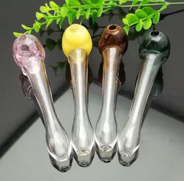 Glass Pipes Smoking Manufacture Hand-blown hookah Coloured Skeleton Glass Pipe