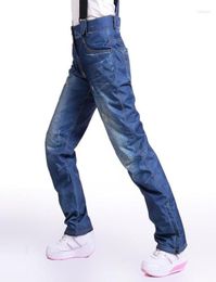 Men039s Jeans Mens Snowboard Pants Suspenders Denim Ski Men39s Skate Snow Board Waterproof Windproof Warm Skiing9549027