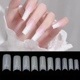 False Nails 500pcsBox Natural Style Nail Capsules Artificial Tips Full Cover Nails French Manicure False Nail for Beauty Salon Women 231128