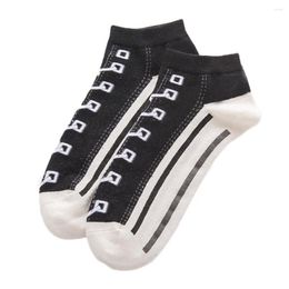 Men's Socks Leisure Sports Men Creative Academic Style Low Canvas Soft Anklet Colour 2 S4O9