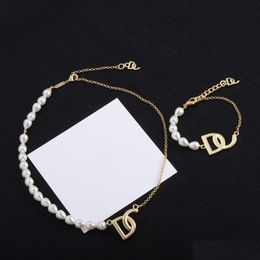 Charm Bracelets Luxury Designer Jewelry Jewlery For Women Necklace Pearl And Necklaces Gifts No Drop Delivery Oty0R