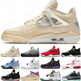 Casual Jumpman 4 Men Women Basketball Shoes Military Black Cat 4s Sail Red Thunder White Oreo Cactus Jack Blue University Cool Grey Sneakers Designer Sports Trainers