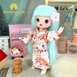 Dolls 112 Mini BJD Doll 13 Movable Joints Casual Fashion Princess Clothes Suit Accessories Decoration Multicolor Hair Girl Gift Toy 230427
