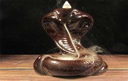 Ceramic Backflow Incense Cone BurnerHolder Cloud Waterfall Censer Holder Snake statue Cobra Figures Clay Creative cones ins8094966