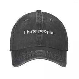 Ball Caps Vintage Cotton I Hate People Baseball Cap For Boy Girl Snapback Sun Hats Sarcastic Solitary Autism Anxious Anxiety Shy