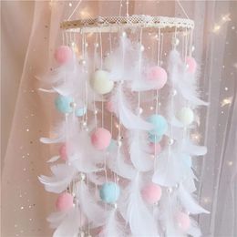 Christmas Decorations Dream Catcher Wind Chimes Art Chimes Girls Room Decorations Bedroom Pendant Accessories Bedroom Decoration Gift Handmade Feather 231127