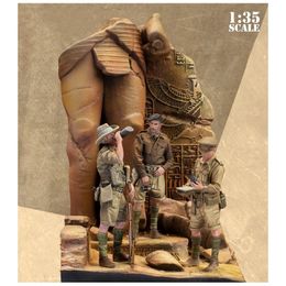 Military Figures 1/35 Resin Model Figure GK Military theme With scenes Unassembled and unpainted kit 231127