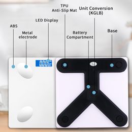 Scales Bluetooth Body Fat Scale BMI Scale Smart Electronic Scales LCD Digital Bathroom Weight Scale Balance Body Composition Analyzer