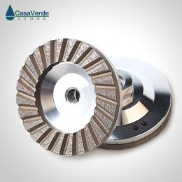 Polijstpads Free shipping 1pc/carton 100mm diamond turbo Aluminium body cup wheels 4 inch for grinding concrete and stone