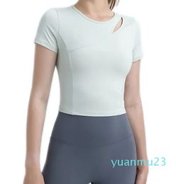Women Yoga shirt T-Shirts Women High-Elastic Breathable Running Women's Short Sleeve Workout Shirt Yoga T-Shirt Athletic Tee Top