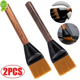 New Internal dust removal brush with wooden handle book brush cleaning tool car interior details air outlet