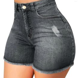 Women's Shorts Dressy Summer Denim Women High Waisted Plus Size Edging Ripped Pants Women's