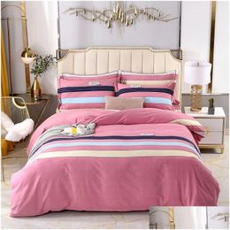 Bedding Sets Cotton Matte Four Piece Spring And Autumn Style Pure Bed Sheets Quilts White 231116 Drop Delivery Home Garden Textiles S Dhaop