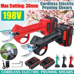 Scharen Cordless Electric Pruning Shears+Spare Blade 10000mAH Worx Battery Pruner Tree Bonsai Cutter Branches Scissor Garden Power Tool