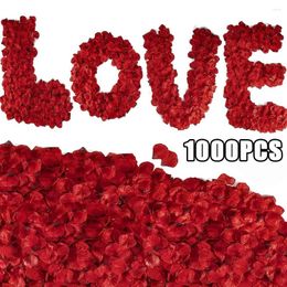 Decorative Flowers 1000/100Pcs Artificial Rose Petals Colourful Romantic Silk Flower Anniversary Wedding Party Xmas Home Decoration Supplies