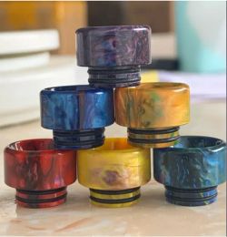 6 Types Colorful Short Wide Bore Resin Bullet 810 510 528 Drip Tips Mouthpiece for TFV8 TFV12 Big Baby ZZ