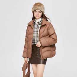 Womens Down Parkas Semir Jacket Women ThreeProof Loose Bag Sweet Girl Light And Warm MultiColor Winter Stand Collar 231127