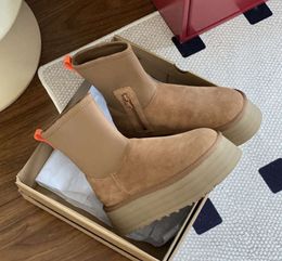 Designer Classic Ultra Mini Deep boots Boots Snow Boot Platform Short Women Men Fur Sheepskin Tasman Tazz Chestnut Sand Mustard Seed Beige Australian Winter2445