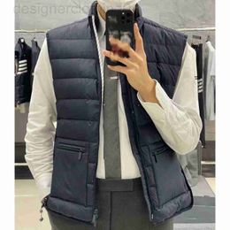 Men's Vests designer luxury Spring and Autumn New Trendy Brand TB Fashion Bar Tank Top Korean Edition Loose Large Zipper Casual Outwear Down jacket 2MHC