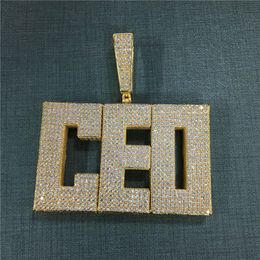 Hip Hop Iced Out CZ Customized Name Necklace Customized Letter Full Diamond English Letter Necklace