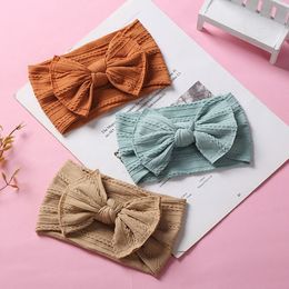 Children's Hair Accessories European And American Nylon Baby Hair Headband With Baby Jacquard wide Edge Butterfly Tie Hair Band DH031