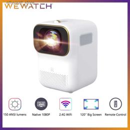 Projectors WEWATCH V30 Portable Mini Smart Projector HD Native 1080P WiFi Proyector Built-in Speaker Home Theatre Video Children Projector Q231128