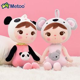 Dolls Doll Plush Toys For Girls Baby Kawaii Koala Panda Soft Cartoon Stuffed Animals Kids Children Christmas Birthday Gift 231127