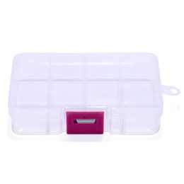 Bathroom Storage & Organization Makeup Organizer Box Jewelry Organizadores Plastic 8 Slots Adjustable Case Craft Bead