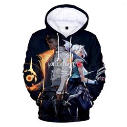 Men's Hoodies Fashion Design Valorant 3D Print Hooded Sweatshirts Men Women Casual Autumn High Quality Pullover Game Clothes