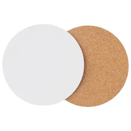 Table Mats 10cm Cork Coasters Anti-Slip Backing DIY For Sheets Wood Color Durable High Quality