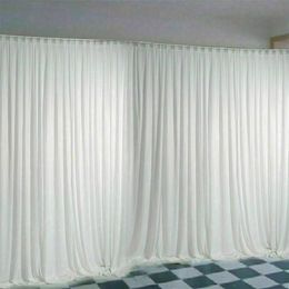 Other Event Party Supplies 6.5ft Silk White Backdrop Drapes Curtain Wedding Ceremony Party Home Window Decor 231127