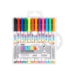 12pcsWatercolor Brush s 12 Color Blackboard cil Markers Erasable Water-based Marker Non-toxic Writing and Drawing Learning Pen for Children P230427