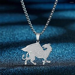 Pendant Necklaces 2023 Fashion Men's Stainless Steel Hanging Necklace For Women Retro Viking Dragon Hip Hop Githic Jewellery
