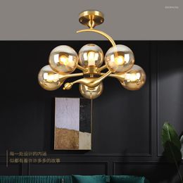 Chandeliers Post-modern Nordic Lighting Simple Modern American Style For Living Room Personality Dining Study Bedroom Chandelier