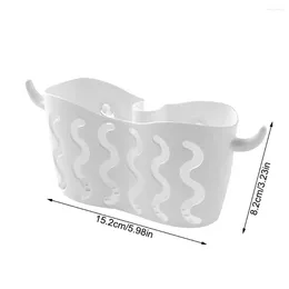 Kitchen Storage Wall Mount Basket Sponge Wash Cloth Sink Drainer With Suction Cups White