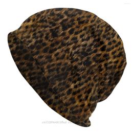 Berets Skullies Beanies Hat Cheetah Fur Outdoor Beanie Caps For Men Women Leopard Print Ski Soft Bonnet Hats