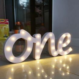 Other Event Party Supplies LED Lighting ONE Sign for First Birthday Decor Freestanding Letter 1st Birthday One Sign Party Decor for Baby Toddler Birthday 231127