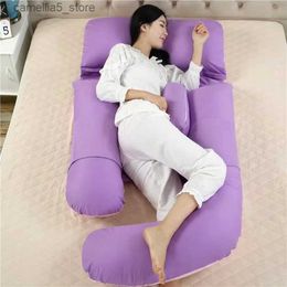 Maternity Pillows Sleeping Support Pillow For Pregnant Women Body Cotton Rabbit U Shape Maternity Pillows Pregnancy Side Sleepers Q231129