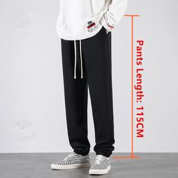 Suits Tall Men 190CM Extra Long Sweatpants Cotton Joggers 117CM 4XL 3XL Autumn Winter Fleece Warm Sports Trousers Harem Track Pants