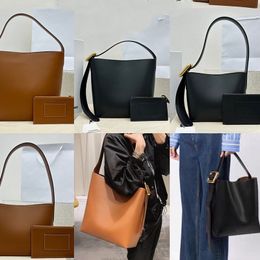 High quality designer bag le petit regalo bucket bag with gold metal logo Drawstring bag smooth cowhide handbag crossbody bag shoulder bag with Coin Purse