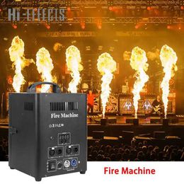 Projectors Double Head Flame Machine DMX 512 4m High Flame Projector Fire Thrower with Safe Channel For Party DJ Stage Effect Q231128