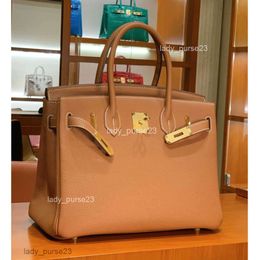 Code Classic Women Berkins Bags Leather Designer Tote H-zipper Bag Real Genuine Lady Totes Manual Lychee Pattern Togo Calf Leather Handbag Bk25 30 D979