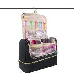 Storage Bags Curling Iron Bag Double-layer Large Capacity Cosmetic Cases Portable Travel Multifunctional Hair Dryer Organizer