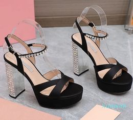 Platform heels top quality Genuine Leather shoe 13CM High heeled womens sandal factory footwear