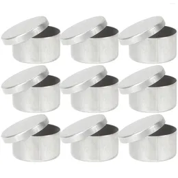 Storage Bottles 9 Pcs Filling Soil Sampling Box Travel Container Lid Metal Jar Aluminum Empty Tins